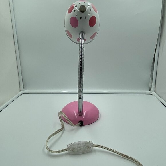 Pottery Barn Kids Gooseneck Desk Lamp Pink Dot - Picture 2 of 7